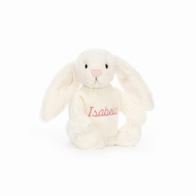 Jellycat Bashful Cream Bunny with Cream Jumper Australia | 346289LRZ